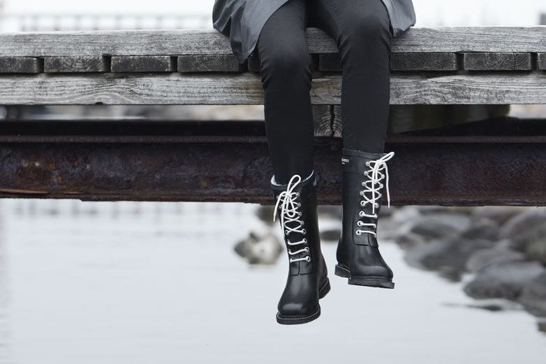 Ilse Jacobsen gummistøvle 3/4 sort-40