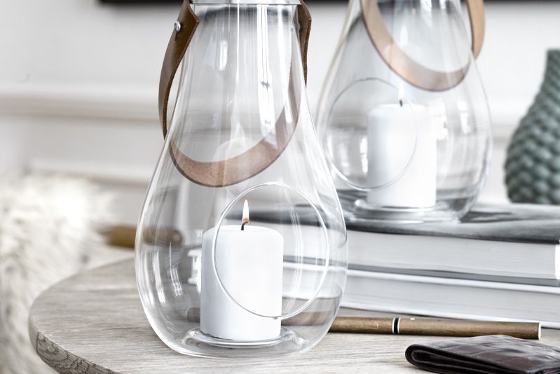 Holmegaard DWL lanterne klar glas 16cm