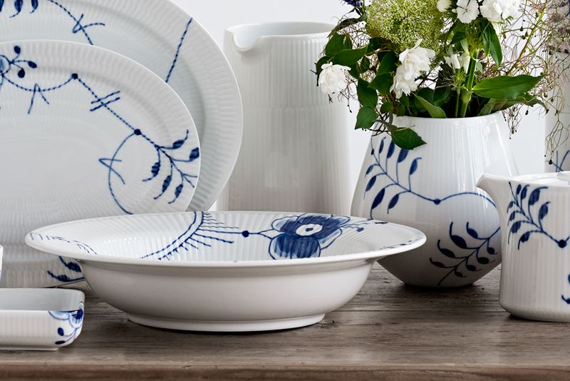 Royal Copenhagen blå mega pastatallerken