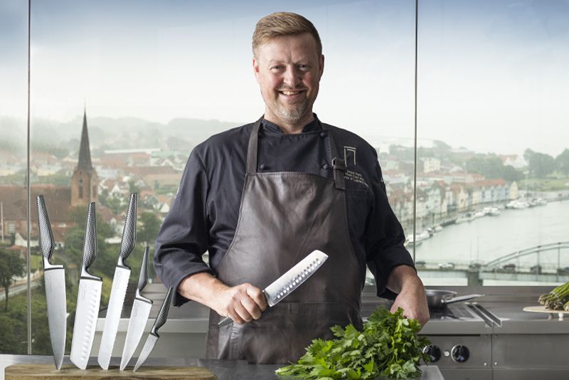 Jesper Koch knivsæt i genanvendt stål - 5 stk. 