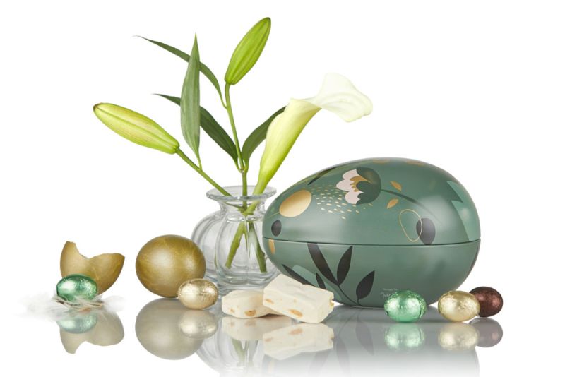 Metalæg med fransk nougat og nougat pralinéæg