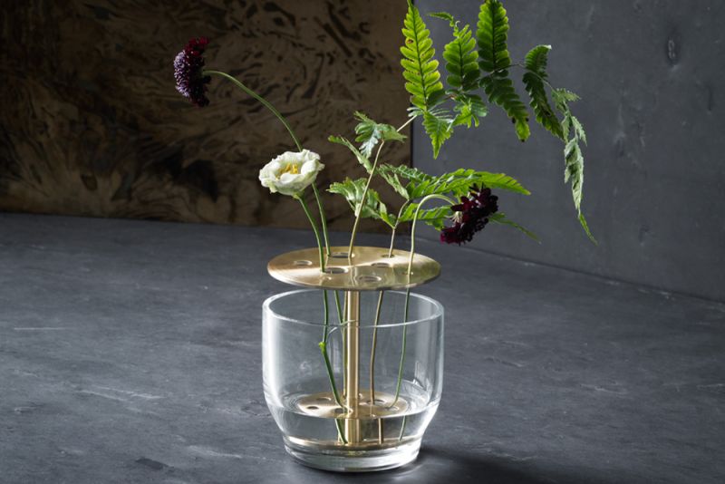 Smuk rund Ikebana-vase fra Fritz Hansen