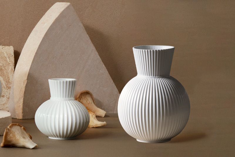 Lyngby Tura vase H22 og H14,5