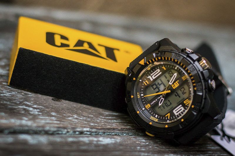 Caterpillar ur silikone sort 47mm