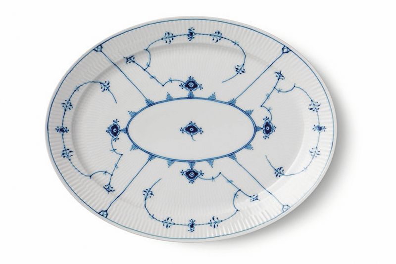 Royal Copenhagen musselmalet fad oval