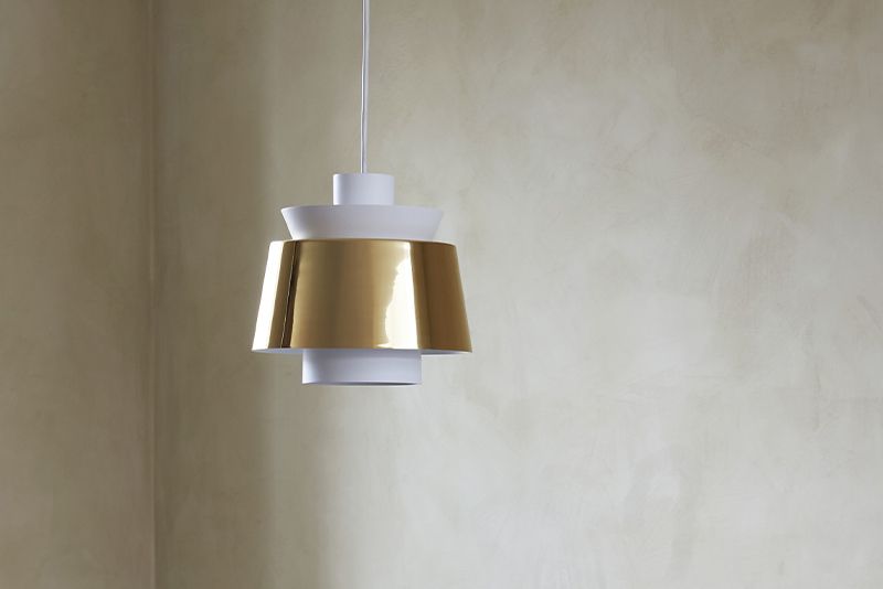 Jørn Utzon pendel hvid og messing