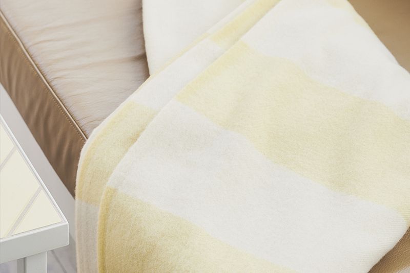 Silkeborg Uld Stilleben plaid gul