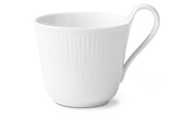 Royal Copenhagen hvid riflet højhankskop 25cl