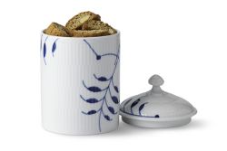 Royal Copenhagen blå mega krukke med låg 16cm