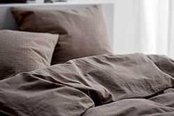 Södahl wave bak & bølge sengetøj  taupe længde 200/220