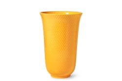 Rhombe Color Vase H20 cm gul porcelæn 