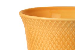 Rhombe Color Vase H20 cm gul porcelæn 