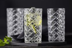 Lyngby glas Diamond 6 glas og kande