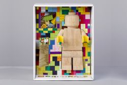 Lego træfigur med Lego-klodser