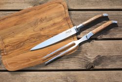 Laguiole forskærersæt & Aida raw skærebræt 45x33cm