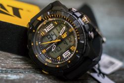 Caterpillar ur silikone sort 47mm