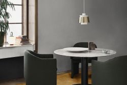 Jørn Utzon pendel hvid og messing