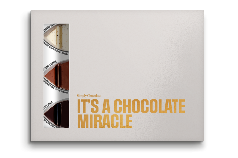 Simply, IT`S A CHOCOLATE MIRACLE chokoladegaveæske